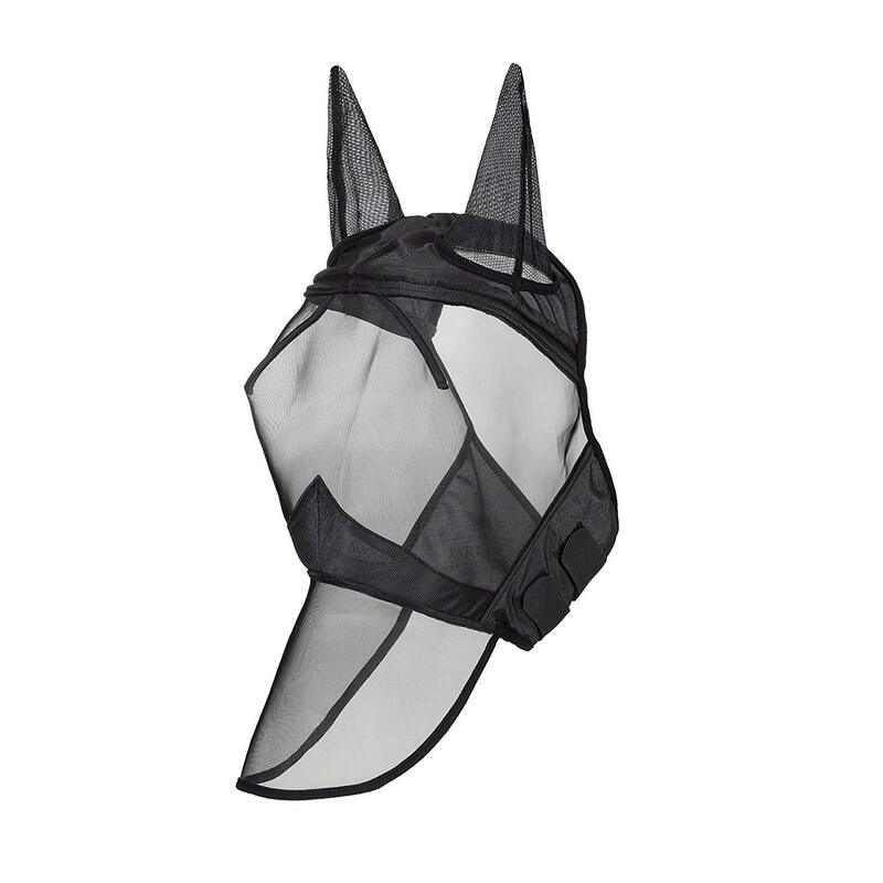 Maschera per la mosca del cavallo protezione per il viso copertura orecchie maglia a prova di sole attrezzatura repellente per insetti Trail Riding protezione solare e stili