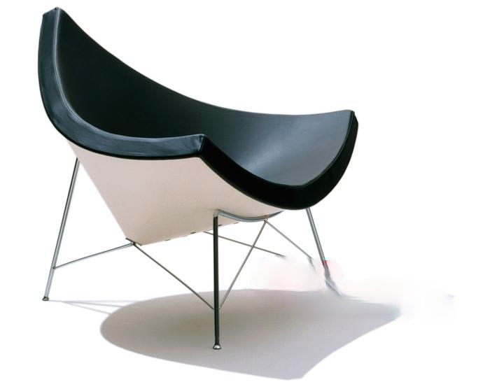 Chaise longue de conférence en fibre de verre, en forme de noix de coco, Simple et étranger