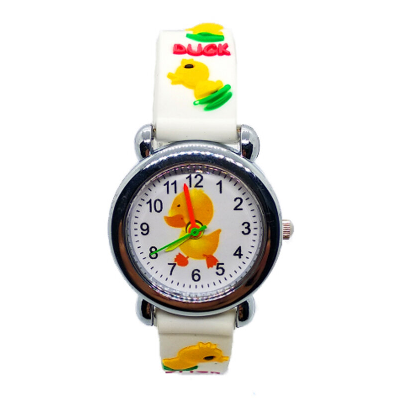 ¡Novedad de 2020! Reloj para niños con dibujo de pequeños patos amarillos, reloj para niñas y estudiantes, reloj de cuarzo resistente al agua, reloj para niños