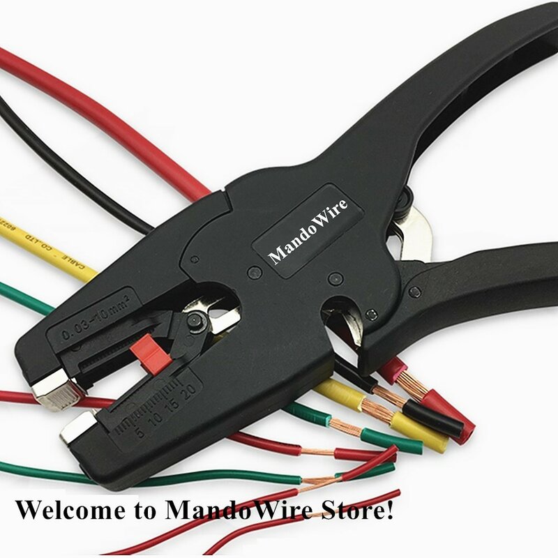 MandoWire Automatic Wire Stripper and Cutter Universal Duckbill Electric Wires Stripping Pliers Cable Crimper Strippers Tools