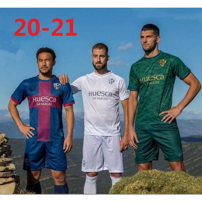 20 21 SD Huesca camisetas de fútbol Insua Cristo Okazaki Sergio Gómez RABA fcamiseta Huesca chemises Meilleure qualité