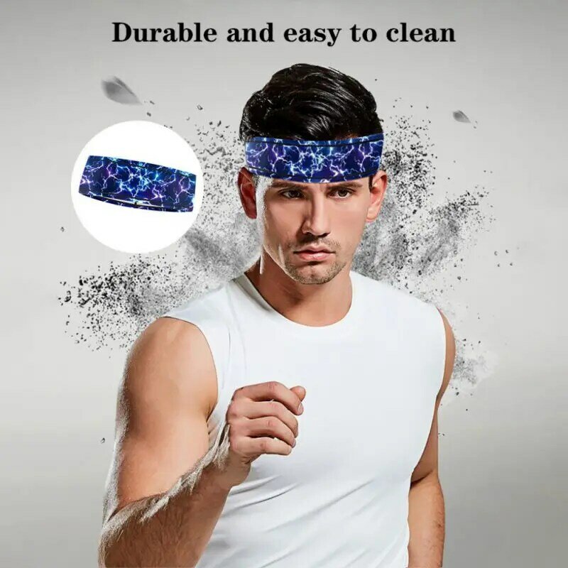 Unisex polyester haar band mit polyester material, multi-funktionale sweat-saugfähig und langlebig haar band, sport und fitness r