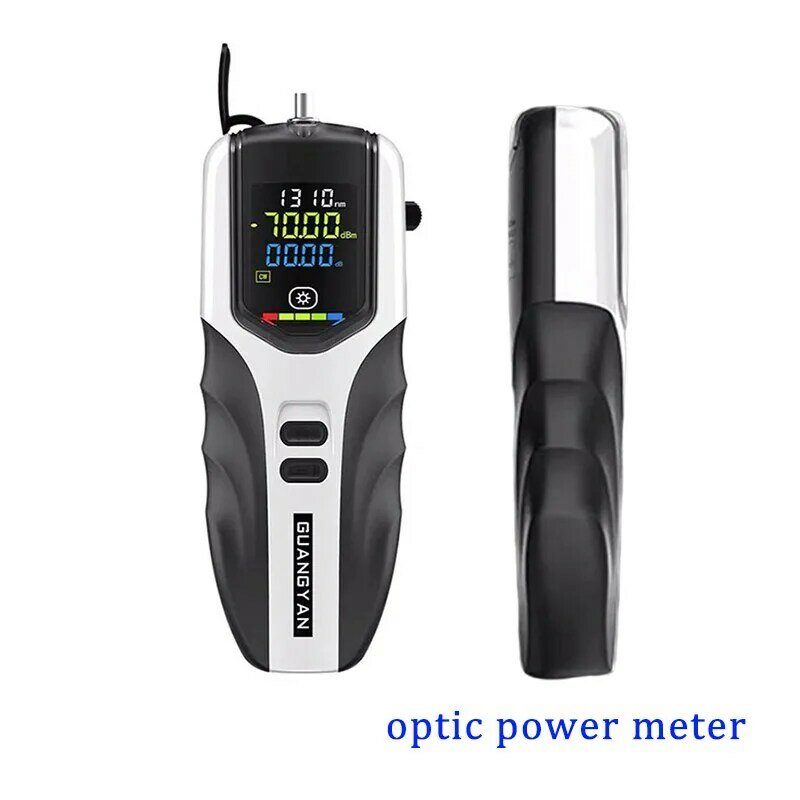 Rechargeable Optical Power Meter G7หน้าจอ LCD สีไฟเบอร์ออปติก Power Meter แฟลช Light ความแม่นยำสูง OPM