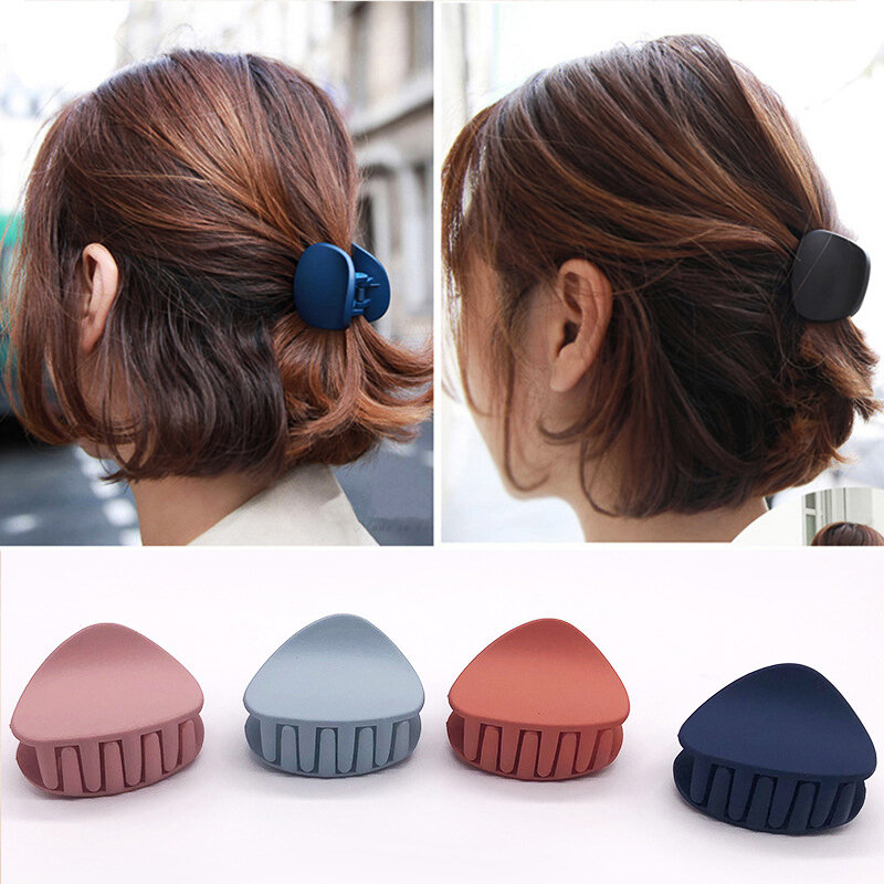 8 Colors Retro Popular Matte Hair Crab Clamp Simple Women Girls Acrylic Hair Clips Claw Headband Hair Accessories