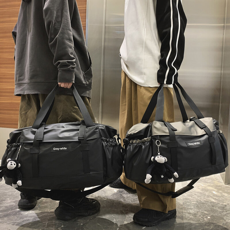 Borsa da viaggio sportiva di grande capacità Designer Unisex borse da viaggio per Fitness nere moda uomo borsa a tracolla Casual semplice da donna 2021