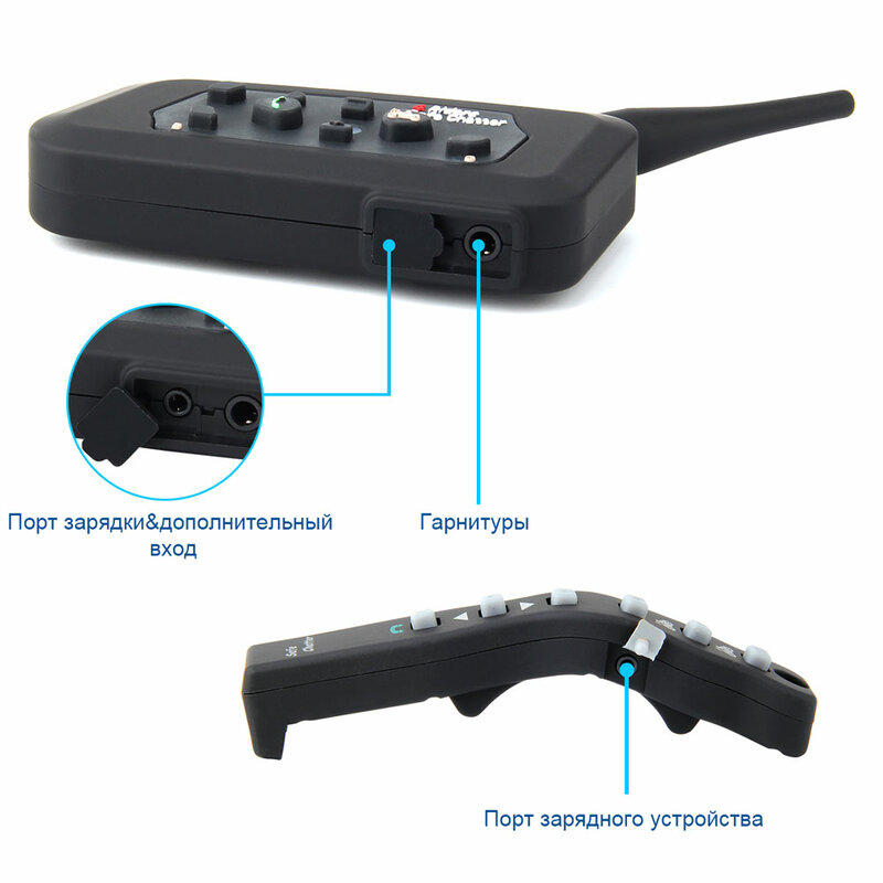 1 Pcs Lexin A4 BT Bluetooth Moto Intercom Helm Headset Termasuk Untuk Remote untuk 4 Pengendara 1000M Motor Intercomunicator