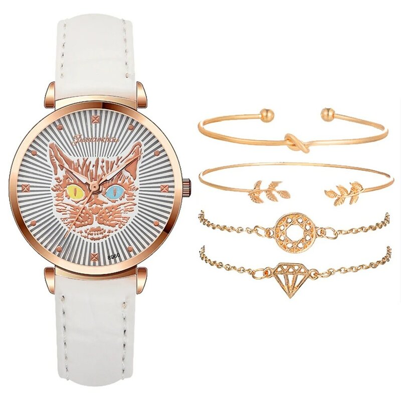 Relojes de cuarzo a la moda para mujer, de cuero, de leopardo, sencillos, de lujo, regalos, 2021