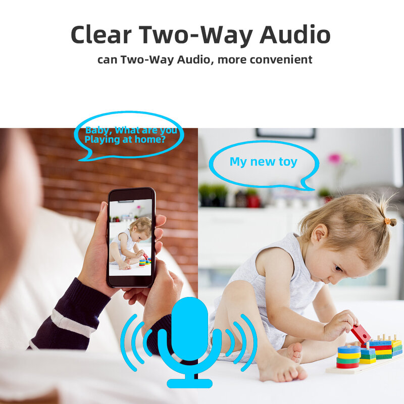 Mini Babyfoon Ip Camera Auto Tracking Hd 1080P Indoor Home Draadloze Wifi Camera Beveiliging Cctv Surveillance Camera
