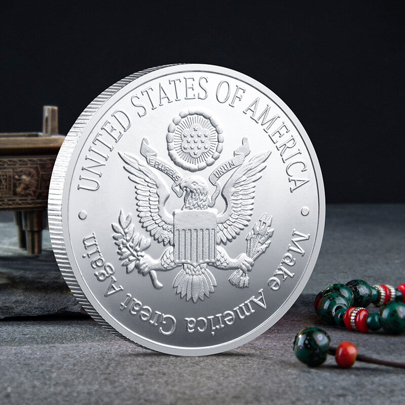 44th-moneda conmemorativa del Presidente de los Estados Unidos, moneda de oro de placa de Metal, monedas de desafío de oro y plata