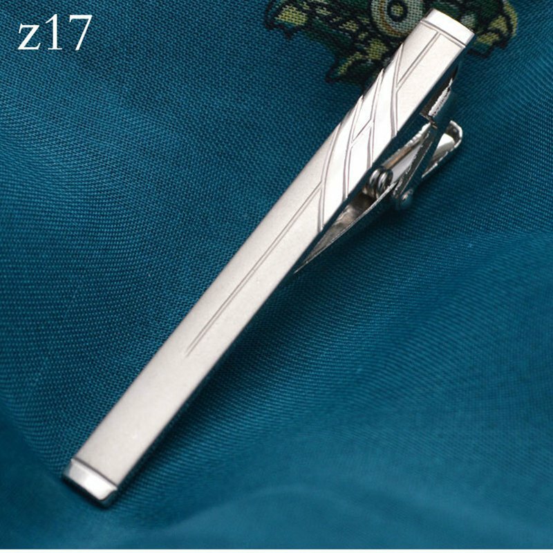 Tie Clip Men Metal Silver Tone Simple Tie Bar Clasp Practical High Quality Necktie Clasp Plating Tie Pin Christmas Gift