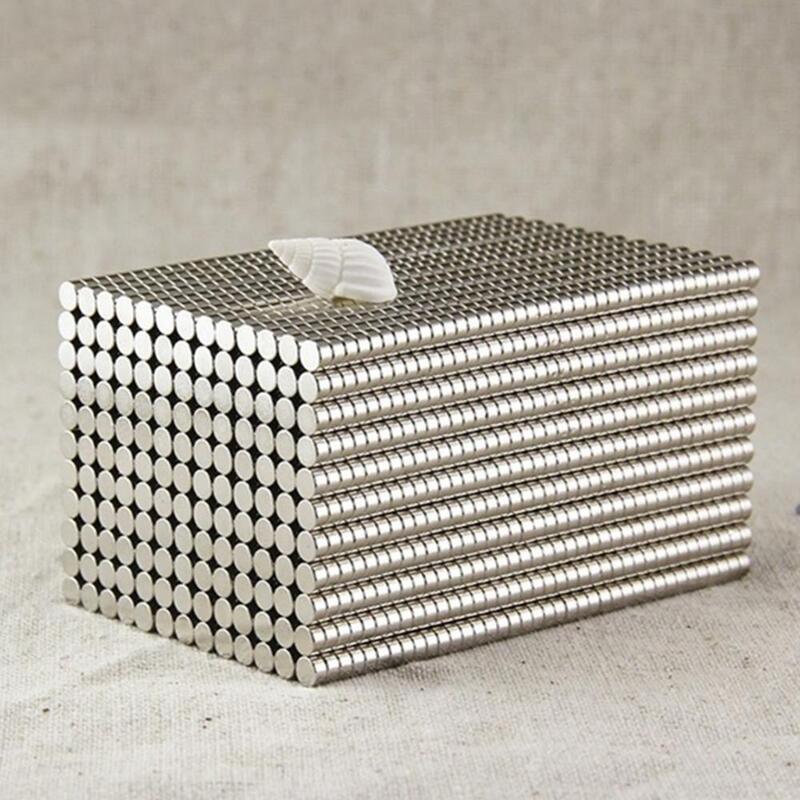 50 Buah 4X2Mm Bentuk Bulat Neodymium Bumi Langka Magnet Super Kuat NdFeB Magnet Kerajinan Kulkas untuk Bidang Akustik Elektronik