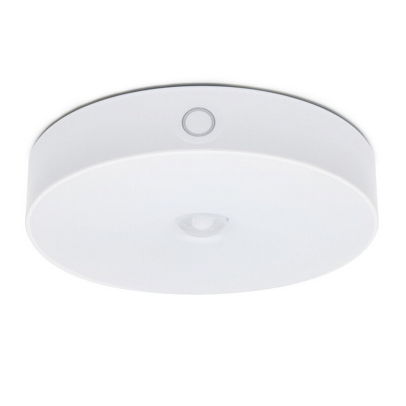 Lámpara de noche LED con Sensor de movimiento PIR, luz blanca cálida con imán, recargable por USB, 6 LED