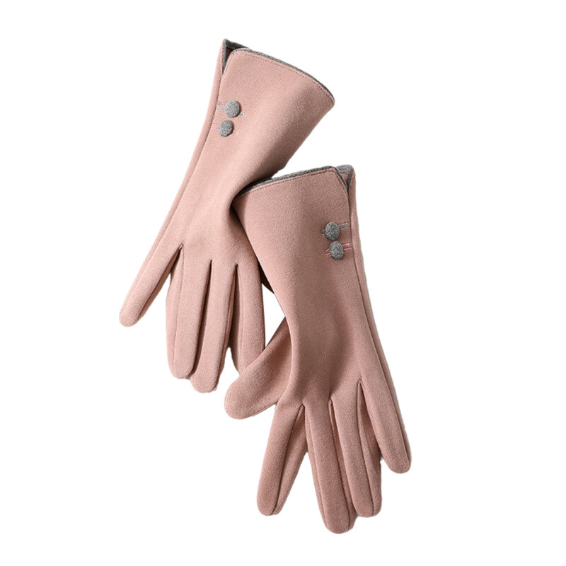 Теплые женские зимние перчатки N715 зимние Бархатные уличные Корейская версия спортивные велосипедные утолщенные перчатки для вождения с се...