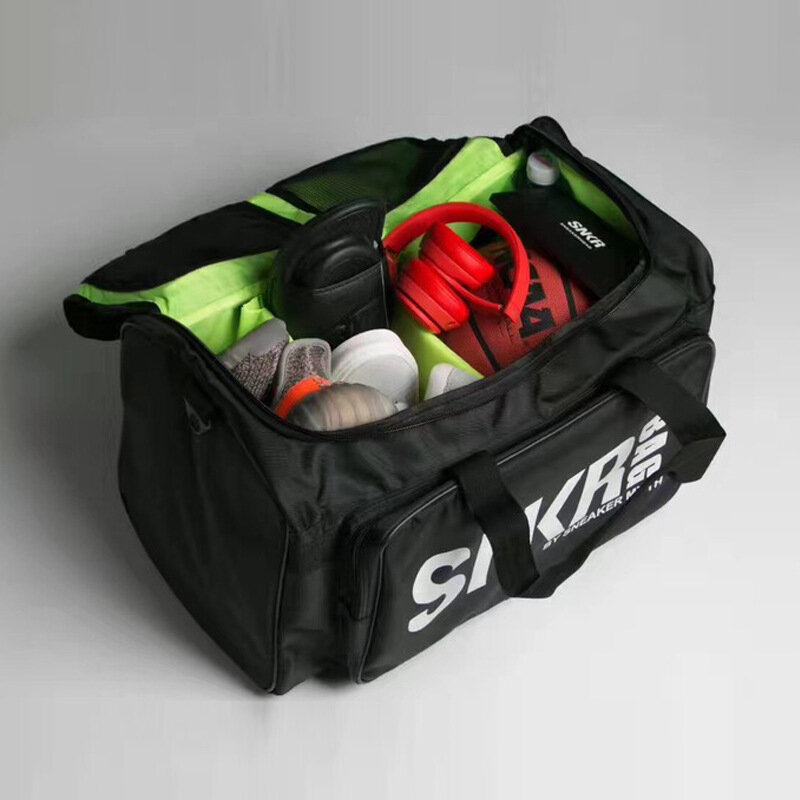 Bolsa de lona deportiva para gimnasio, bolsa de almacenamiento de gran capacidad para equipaje de viaje, bolsos de hombro, bolsas de cosas, compartimento para zapatos