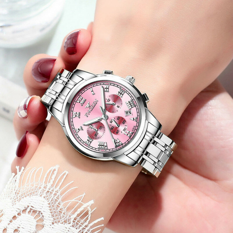 Vrouwen Luxe Rhinestone Rvs Quartz Horloges Dames Business Horloge Japanse Quartz Uurwerk Voor Vrouwen Relogio Feminino