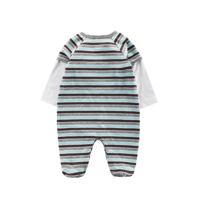 Romper Bayi Satu Potong Baju Memanjat Bayi Katun Berkas Terbuka Baju Hangat Gaya Musim Gugur untuk Keluar Lengan Panjang