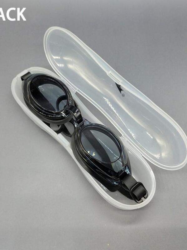 Adulto natação pvc impermeável e anti-nevoeiro óculos de natação para homem e mulher geral lago azul