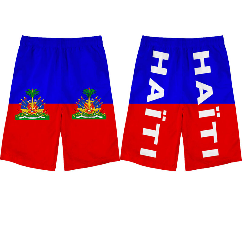 هايتي السراويل diy بها بنفسك الحرة مخصص اسم رقم hti شورتات للبحر علم الدولة البلد ht الفرنسية هايتي كلية طباعة صور الملابس