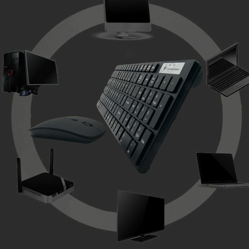 Universele Mayo-stille Ultra-Dunne 2,4G Draadloze Toetsenbord En Muis Set Voor Laptop Pc