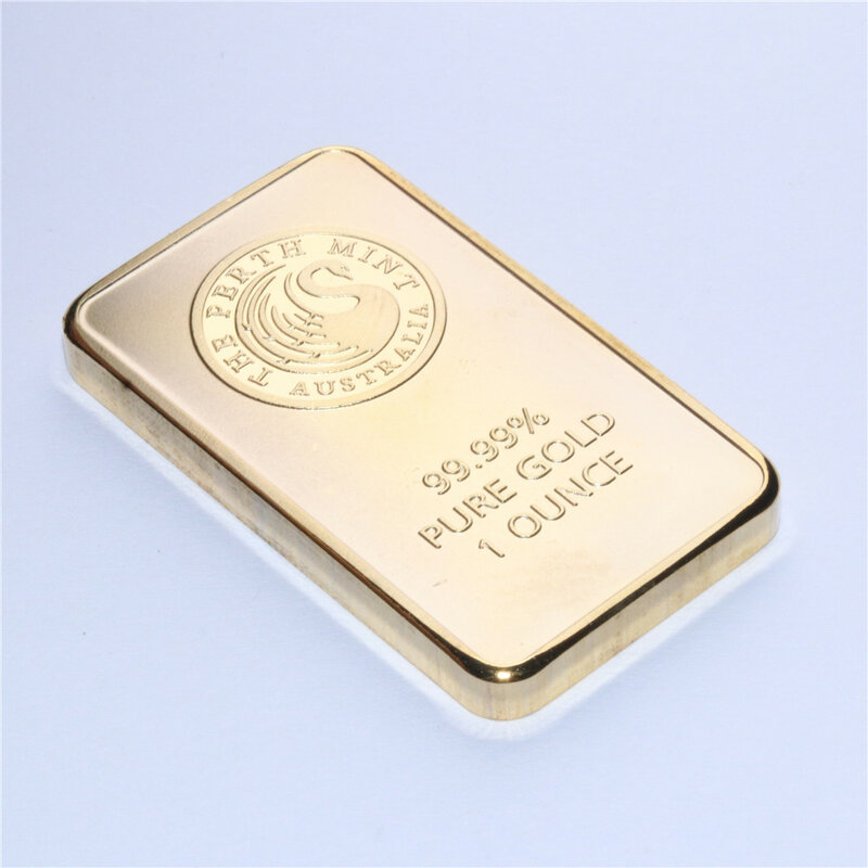 Barra de oro de la serie Perth Mint bulon Bar, 1 OZ, barra de copia de Australia, verde, negro y Blister, calidad, gran oferta, regalo de negocios
