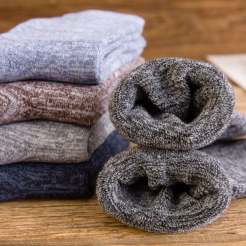 Meias de algodão quentes e grossas para homens, meias harajuku de inverno, longa, respirável e de alta qualidade, 10 familiar