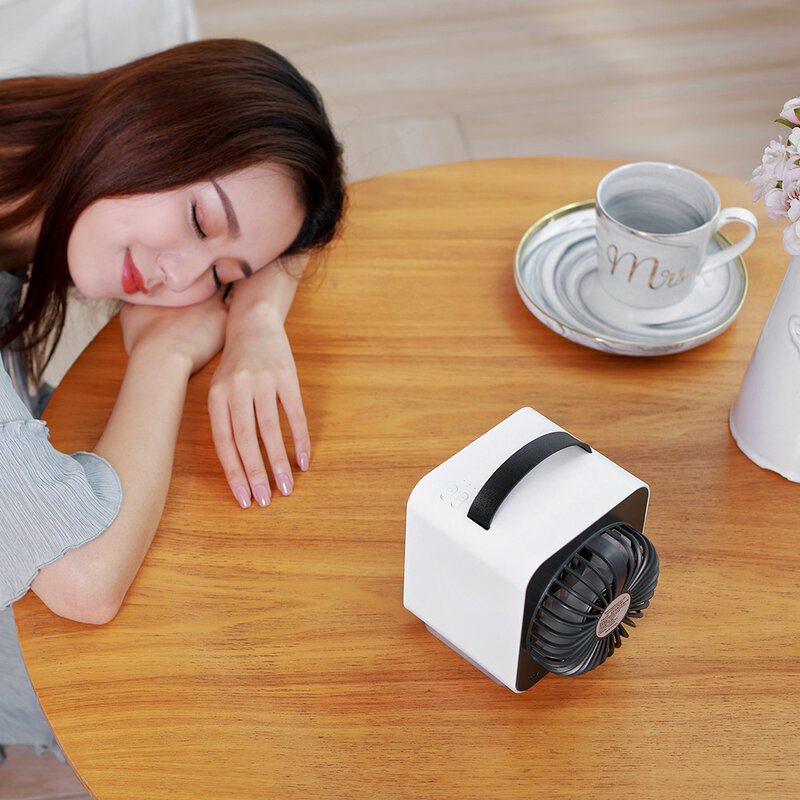 Mini ventilador de aire acondicionado USB, enfriador portátil de aire ionizado negativo para el hogar, ventilador de aire acondicionado