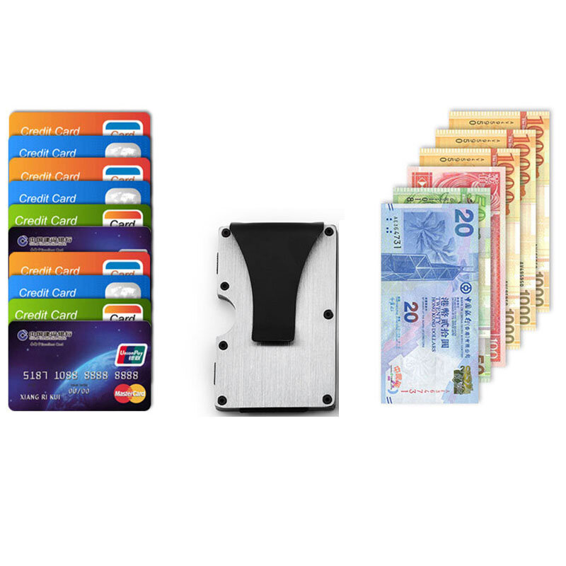 ZOVYVOL – porte-cartes en métal unisexe, porte-cartes de visite mince RFID, porte-cartes de crédit automatique de marque célèbre, 2019