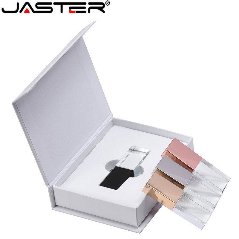 Jaster pendrive rosa dourado, usb 2.0, 32gb, 64gb, 128gb (mais de 10 logotipo grátis)