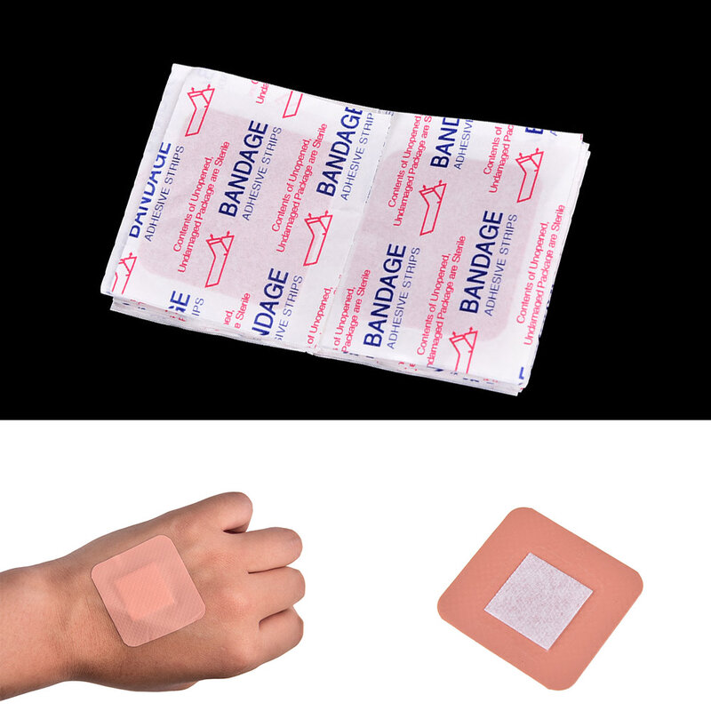 20Pcs/Box First Aid Travel Camping Waterproof Breathable Bandage Adhesive Bandage First Aid Band Aid Square Band Aid