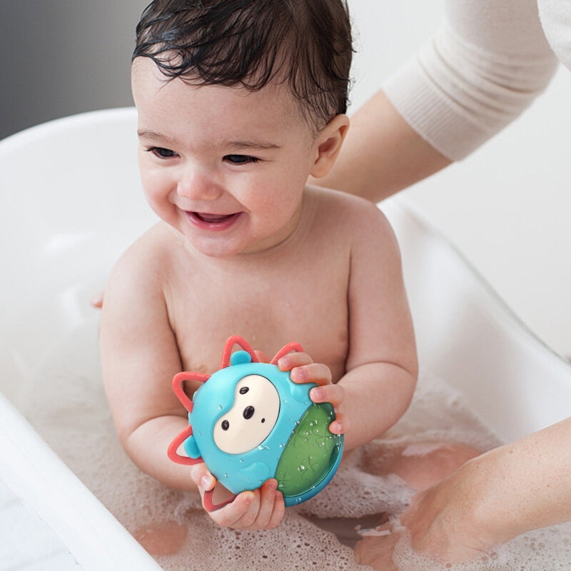Sonajero mordedor para bebés de 0 a 12 meses, juguete suave de baño para recién nacidos, sonajeros infantiles, mordedor Montessori, vaso Musical