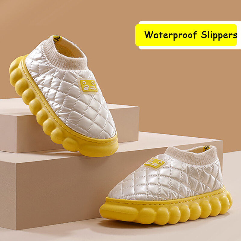 2022 novo inverno bolas frescas sapatos de algodão homem interior ao ar livre à prova dwaterproof água para baixo pano designer feminino chinelos chinelos chinelos quentes tênis