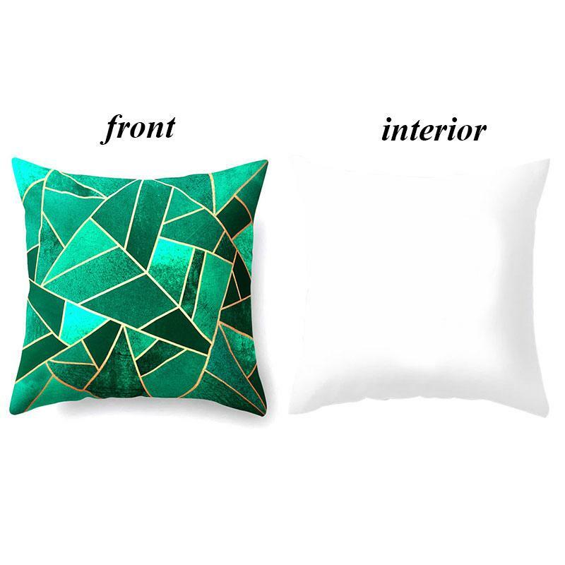 Capa de almofada geométrica de veludo, luxuosa, capa de almofada decorativa de poliéster com brilho, para casa, sofá, capa de almofadas