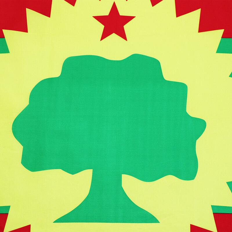 3X5ฟุตเอธิโอเปีย Oromo ธงโพลีเอสเตอร์พิมพ์ Oromia แห่งชาติแบนเนอร์