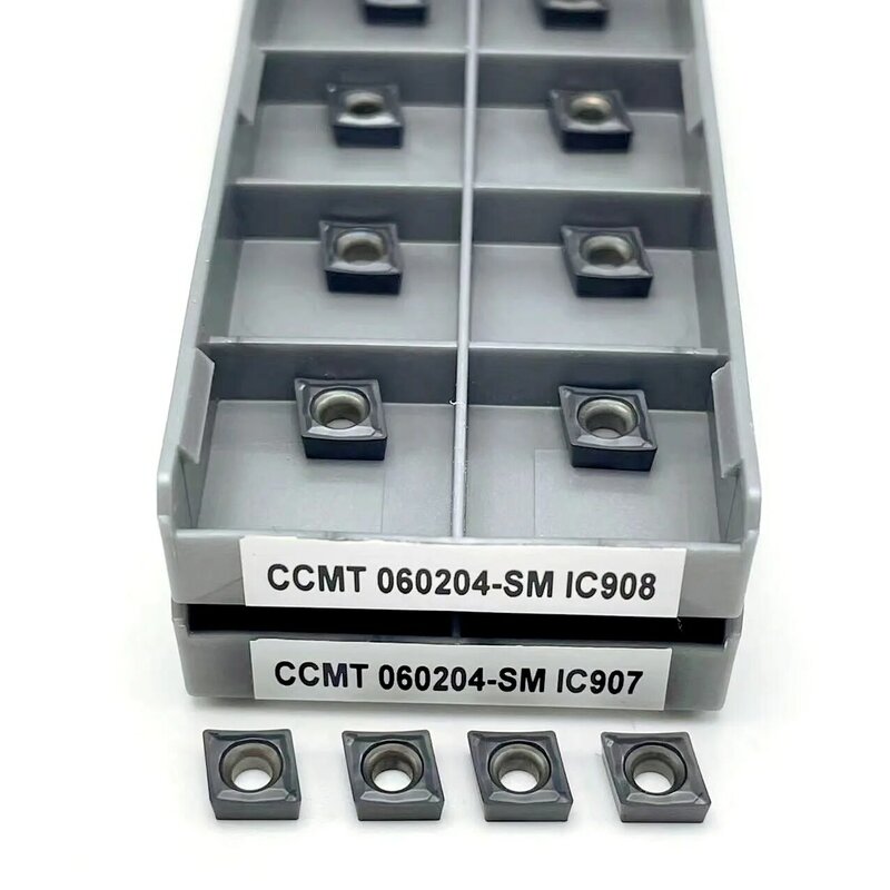 Ccmt060204 sm ic907/ic98 torneamento interno ferramenta de torneamento metal ferramenta de corte de carboneto cnc ferramenta de torneamento ferramenta de corte ccmt 060204