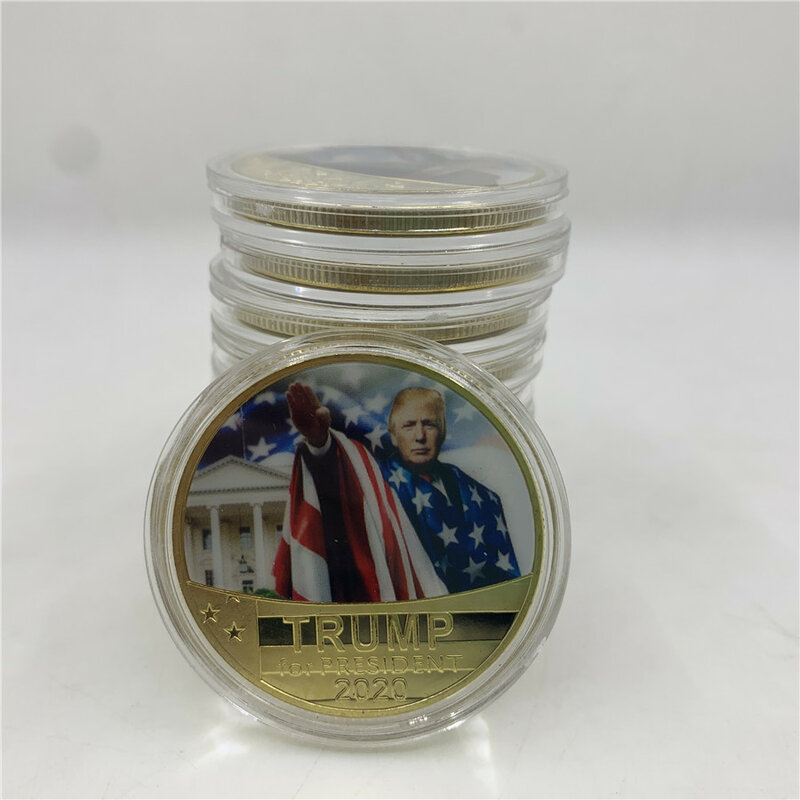 Amerikaanse Ex-President Donald Trump Uitdaging Munten Funny Star Herdenkingsmunt Gouden Munt Collectible Geschenken Celebrity Souvenir