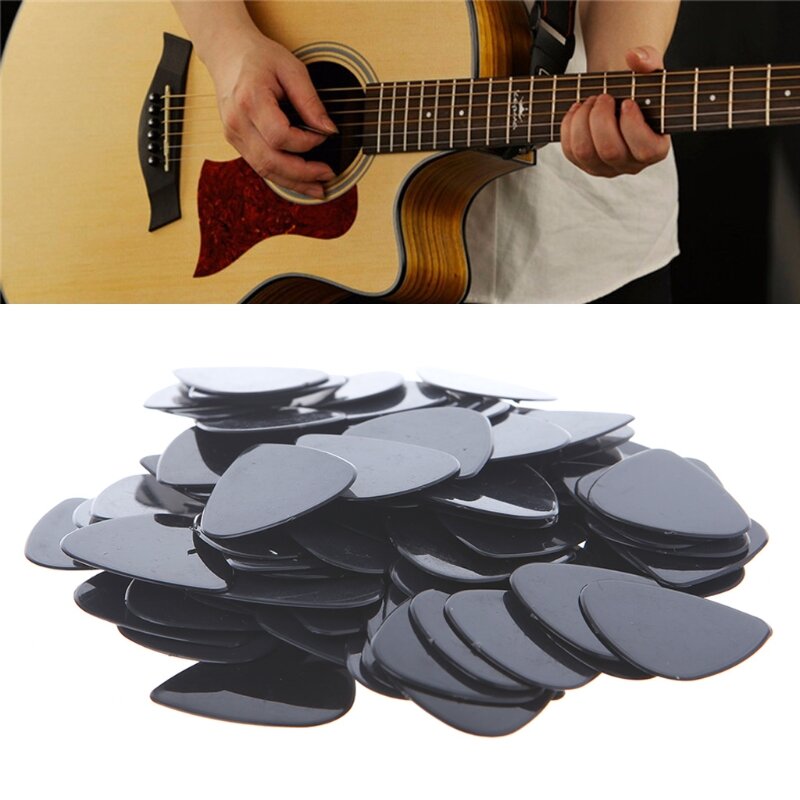 1 bolsa/100 Uds. Púas de guitarra eléctrica acústica de 0,71mm, plectros, instrumento Musical