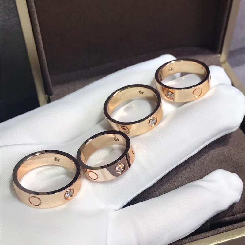 Anello gypsophila scintillante in oro K placcato in argento sterling 2021 di tendenza 100% gioielli di lusso di alta qualità per uomo e donna