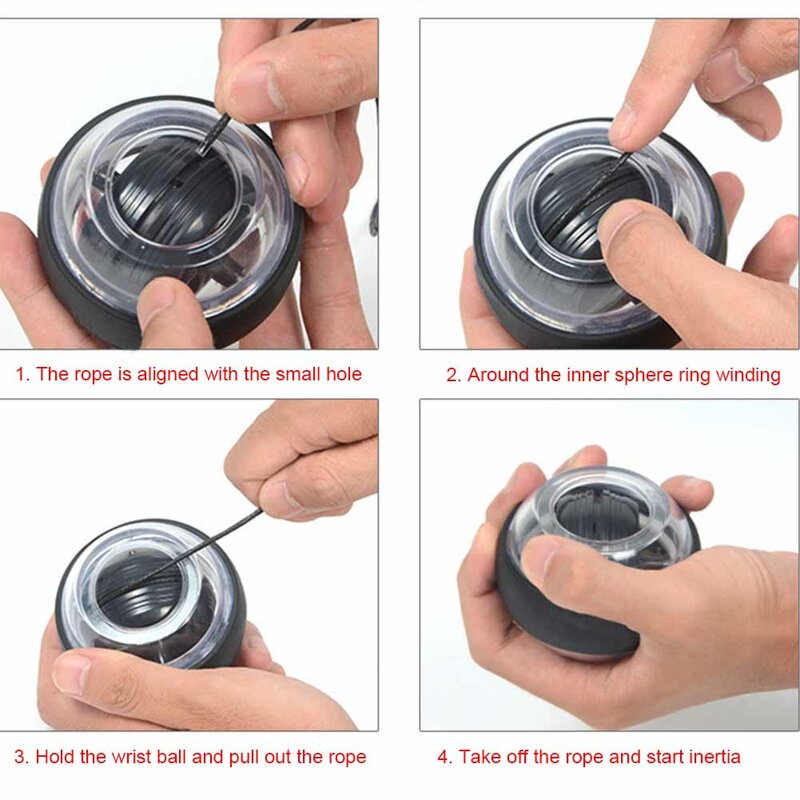 1 zestaw żyroskop piłka kula Force Ball Gyro nie ma mocy światła na rękę piłka przyrząd do ćwiczenia ramion wzmacniacz LED z prędkością urządzenia gorąca