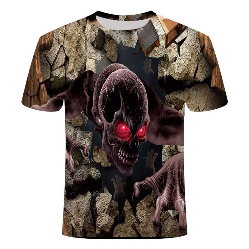 T-shirt pour homme, estival et à la mode, avec motif de faucheuse, impression en 3d, Cool, 2021