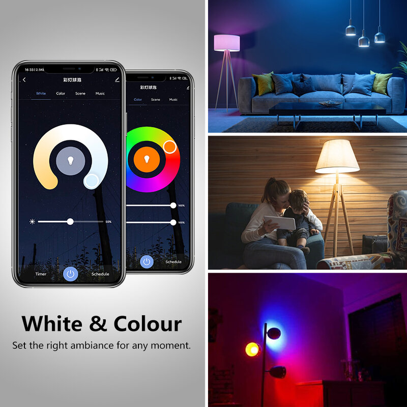 Zigbee – ampoule Led E27 18W, lampe Led RGB + CW + WW 12W 15W, application Tuya Smart Life, nécessite une passerelle, fonctionne avec les appareils WiFi intelligents
