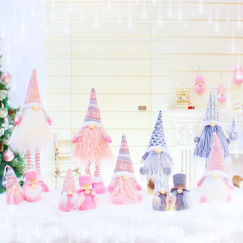 Decoraciones navideñas para niños, muñecos de Navidad para árbol de Navidad, decoración innovadora de alce, Papá Noel, muñeco de nieve, regalo de Año Nuevo, 2022