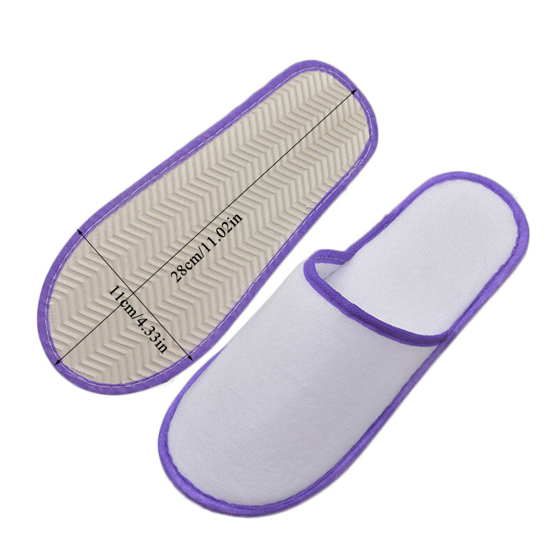 Unisex Simple Slippers Men Women Hotel Travel Spa Portable House Disposable Home Guest Indoor Slippers Big Size for Beauty Salon