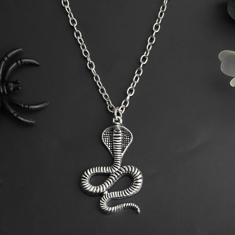 Collana con ciondolo serpente in stile gotico scuro Serpent Darkness collane Hip-pop Rock Metal per regali di gioielli gotici Unisex