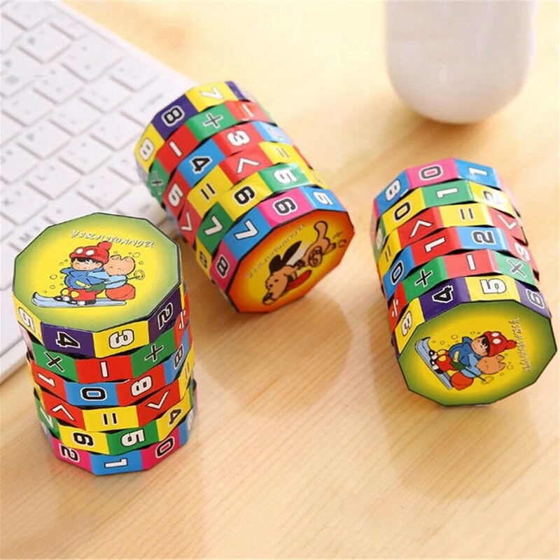 Cilindrische Numbers Magic Cube Toy Puzzle Game Gift Educatief Numbers Magic Cube Grote Assist Voor Kinderen Leren Rekenkundige