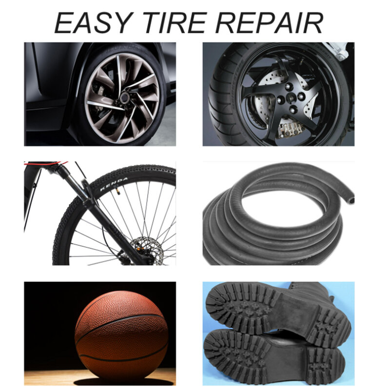 Pegamento Reparación de neumáticos de coche para reparación de neumáticos, adhesivo para reparación de ruedas de coche, rueda eléctrica para motocicleta, herramienta de Accesorios de reparación