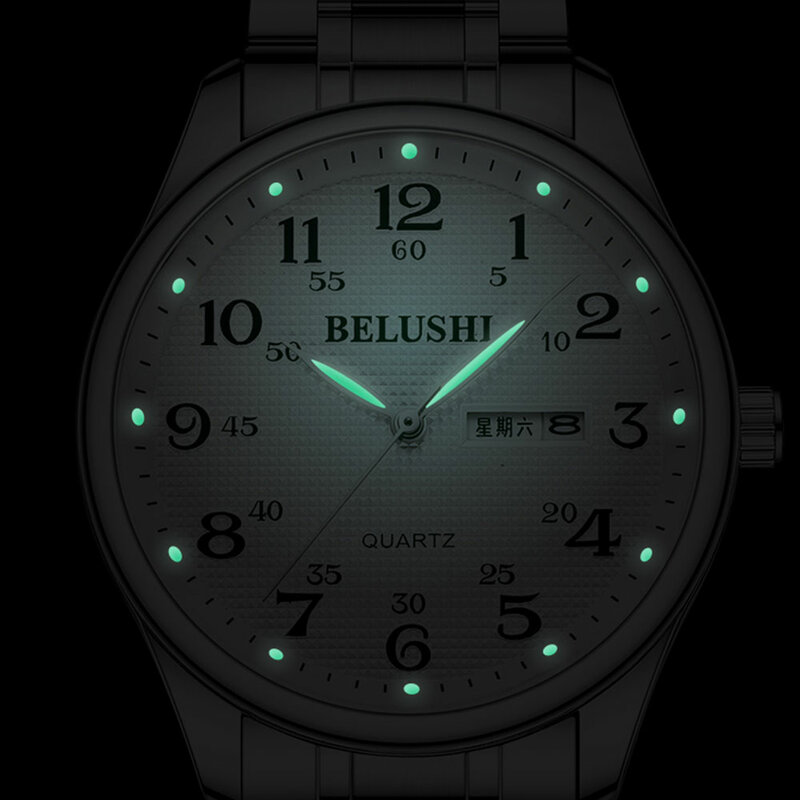 Belushi Men's Watches Top Brand Luxury 2021 Field Watch Easy Reader Date Expansion Band Quartz Waterproof watches for Man Women