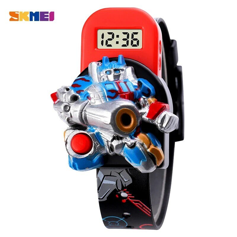 Cartoons Digital Watches for Children SKMEI Top Brand Robot Animation Style Kids Watch Casual Waterproof Boy LED Wristwatch 1750