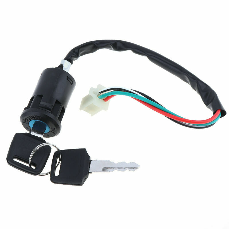 Electric Scooter 4 Wire Ignition Switch 2 Key Gas Electric Scooter Go Kart Kid Cart Motor ForATV Scrambling Motorcycle Parts