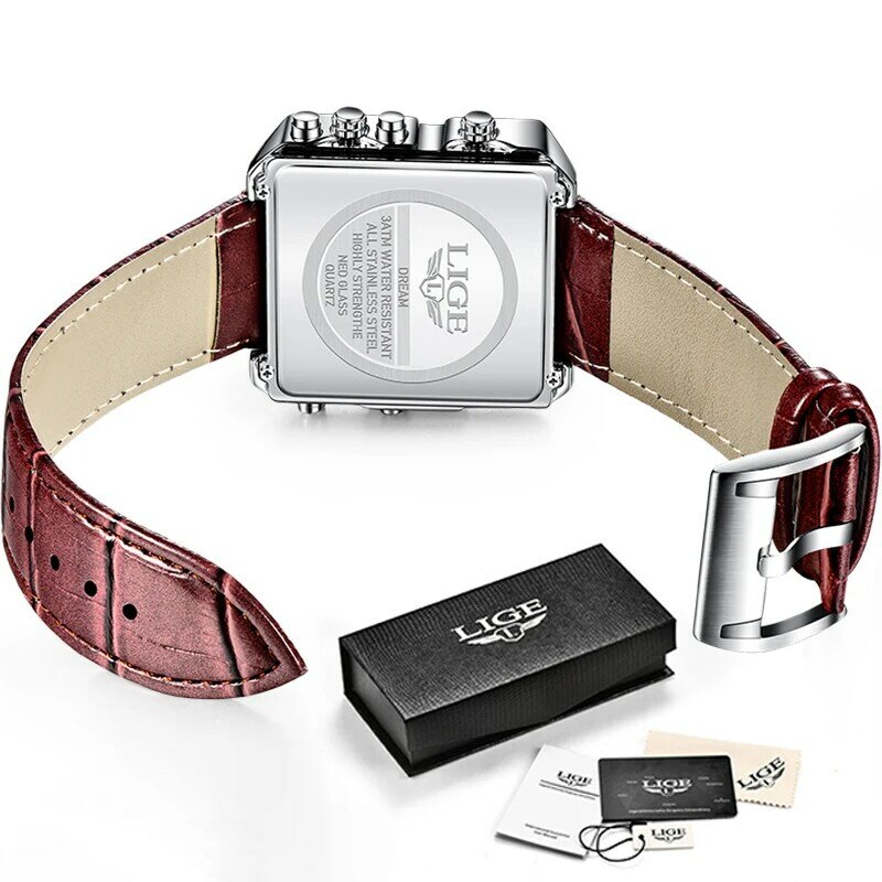 2023 LIGE Sports Watch Men Top Luxury Brand Waterproof Wristwatch Men Quartz Analog Military Digital Watches Relogio Masculino
