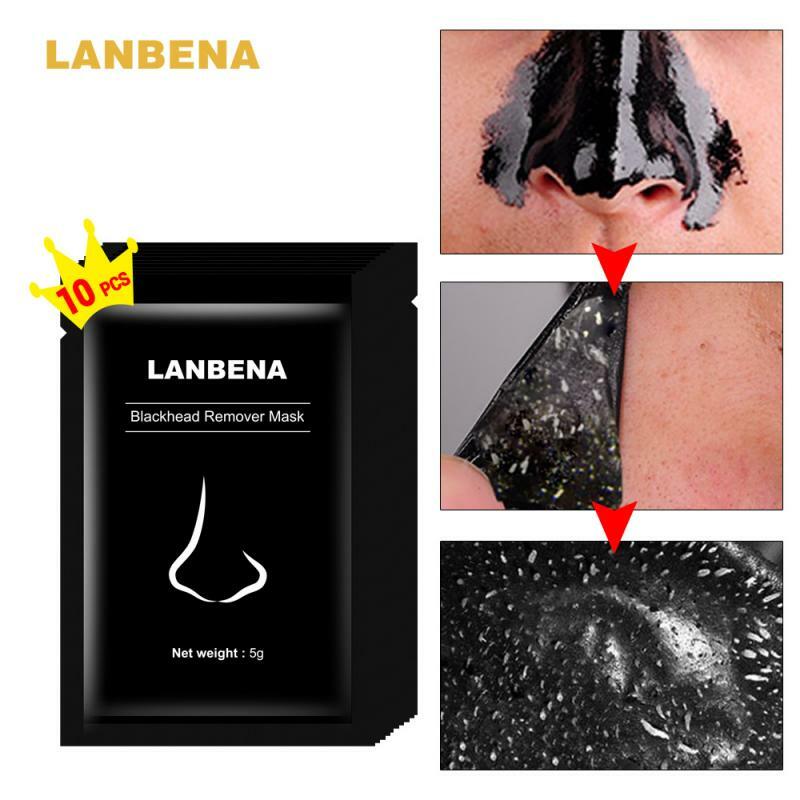 Środek do usuwania zaskórników LANBENA nos czarna maska na twarz pielęgnacja błoto leczenie trądziku odkleić maskę porów Strip pielęgnacja skóry maska olej TSLM1